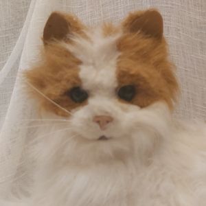 FurReal Friends Orange and White Lulu My Cuddlin' Kitty Cat Interactive WORKS